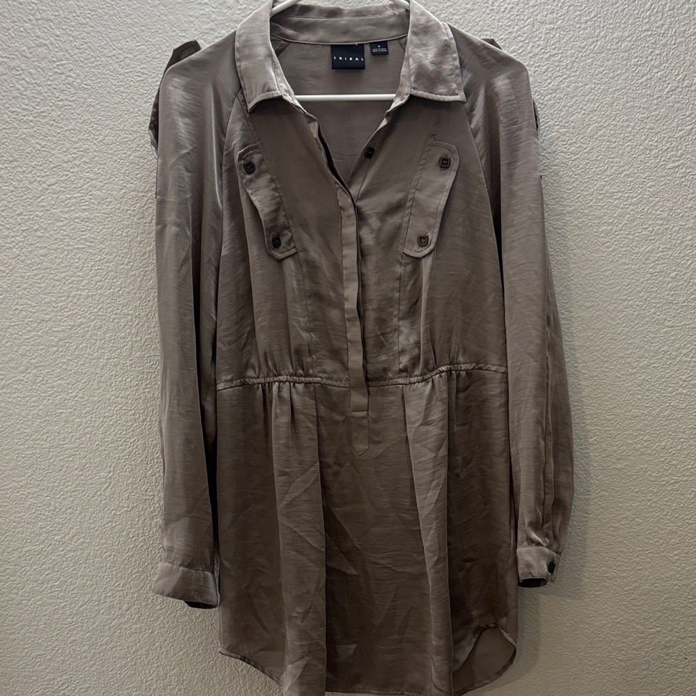 Tribal Taupe Mini Dress